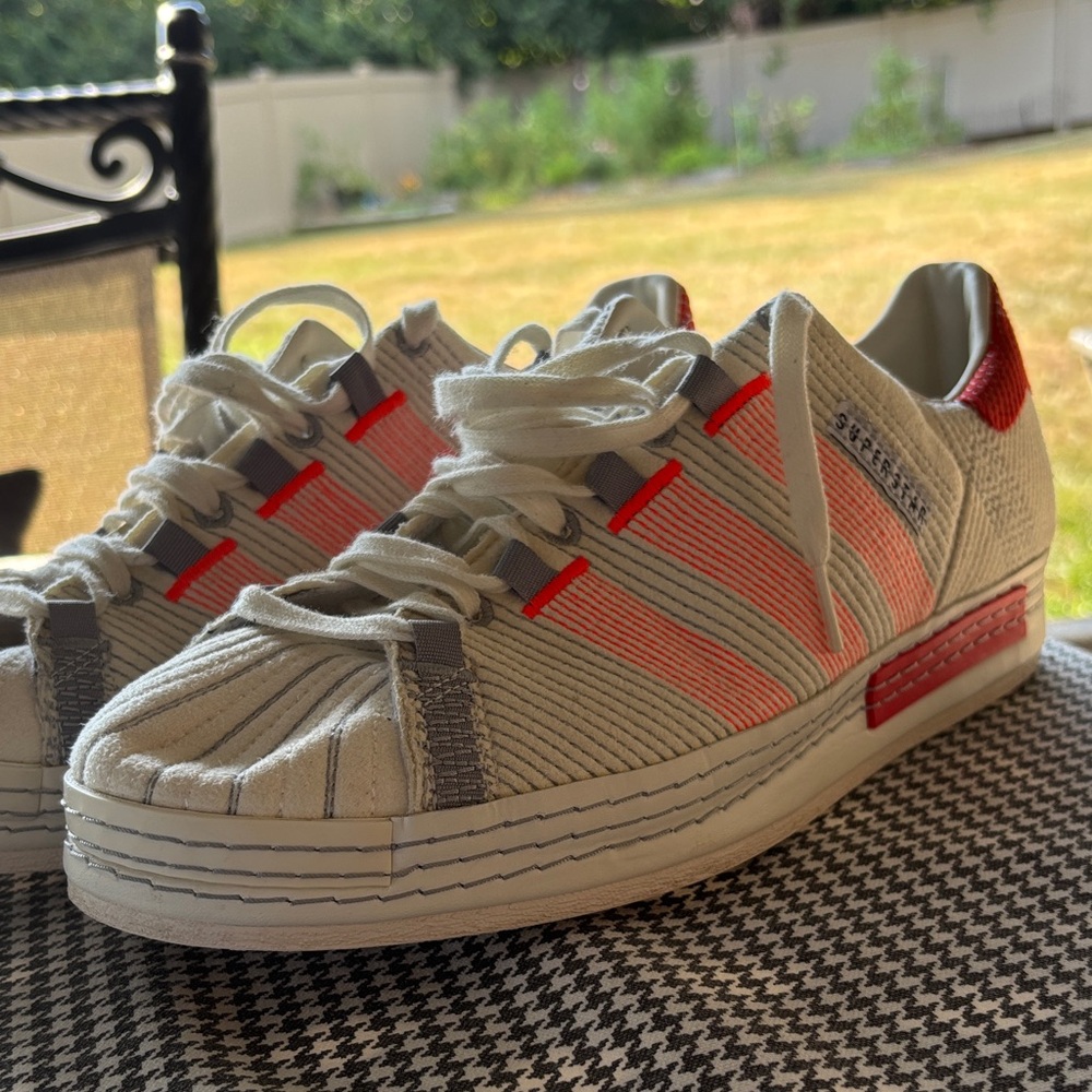 Adidas x Craig Green Superstar Cream and Red Striped Sneakers Men’s Size 12
